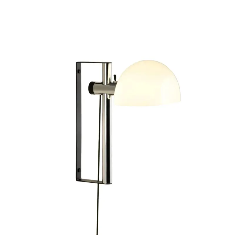 Applique murale en acier chromé et plastique blanc 41,8cmx 50,6cm Lauro - Marset - The Cool Republic