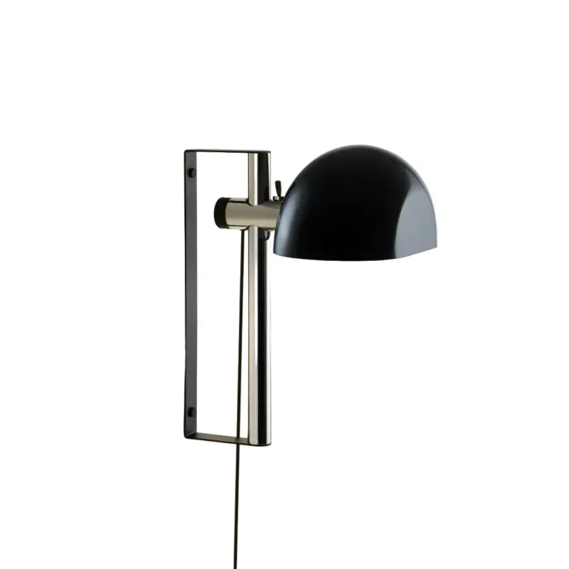 Applique murale en acier chromé et plastique noir 41,8cmx 50,6cm Lauro - Marset - The Cool Republic