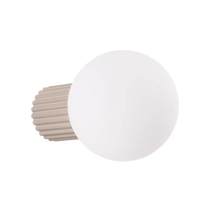 Applique murale en aluminium et verre taupe 12x17x12cm Halo - Sollux - The Cool Republic