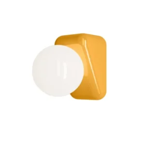 Applique murale en céramique jaune 15x9,5cm Flip - Ferroluce - The Cool Republic