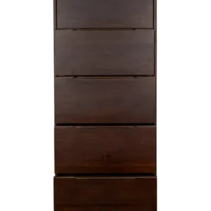 Armoire rectangulaire en bois d'hévéa 45x65x155cm Elroy - Dutchbone - The Cool Republic