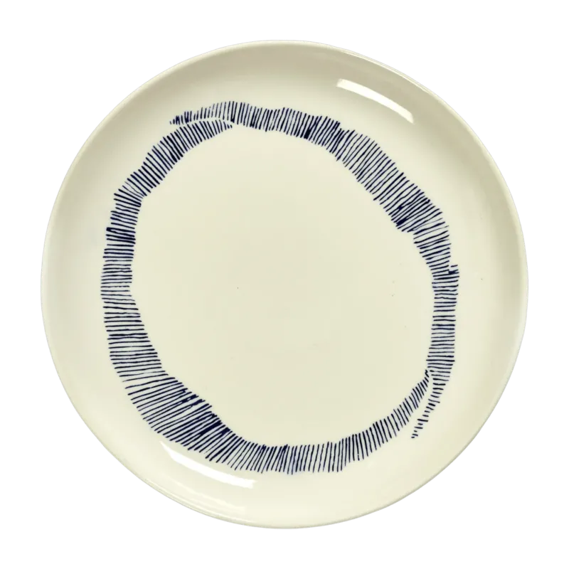 Assiette blanche Stripes 19 cm Feast - Serax - The Cool Republic