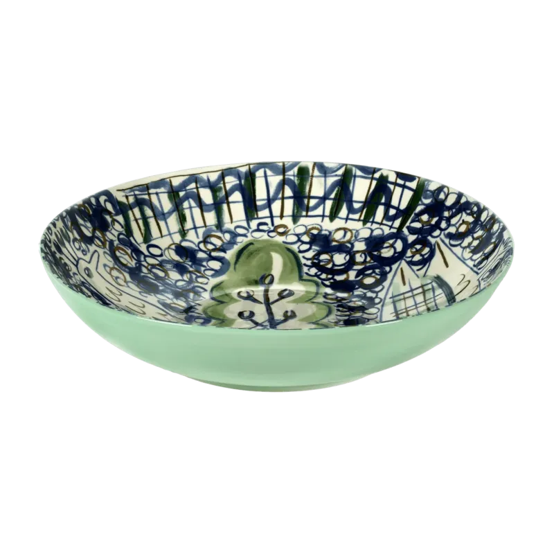 Assiette creuse en grès bleu vert 8 cm Kimono - Serax - The Cool Republic