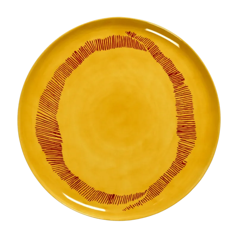 Assiette de service jaune Stripes Feast - Serax - The Cool Republic