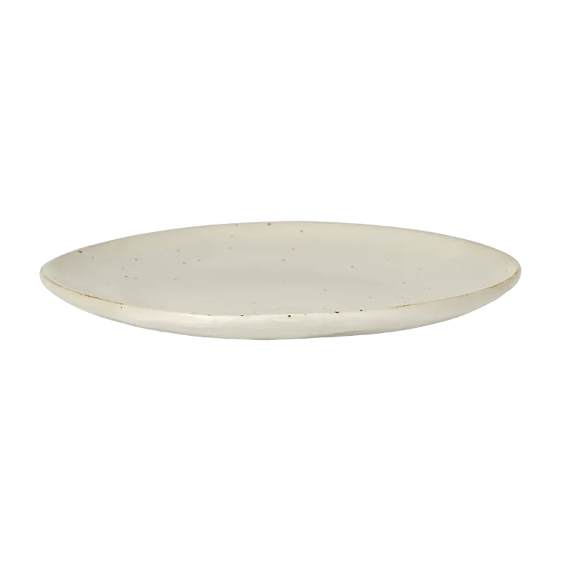Assiette en porcelaine blanc cassé 15 cm Flow - Ferm Living - The Cool Republic