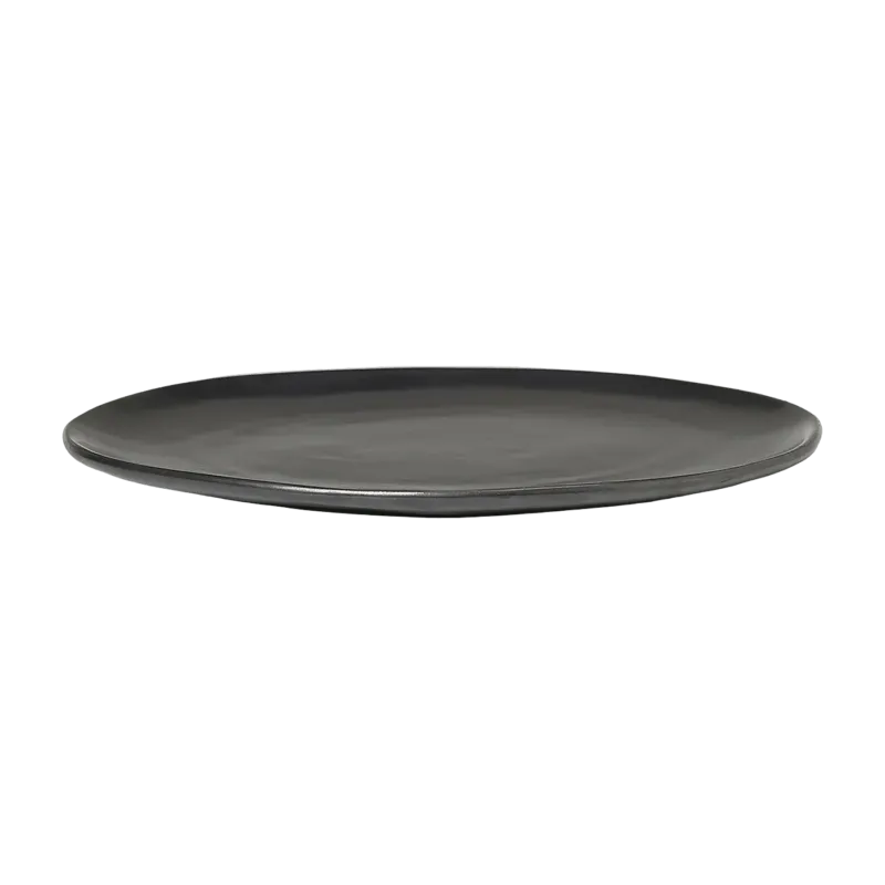 Assiette en porcelaine noire 27 cm Flow - Ferm Living - The Cool Republic