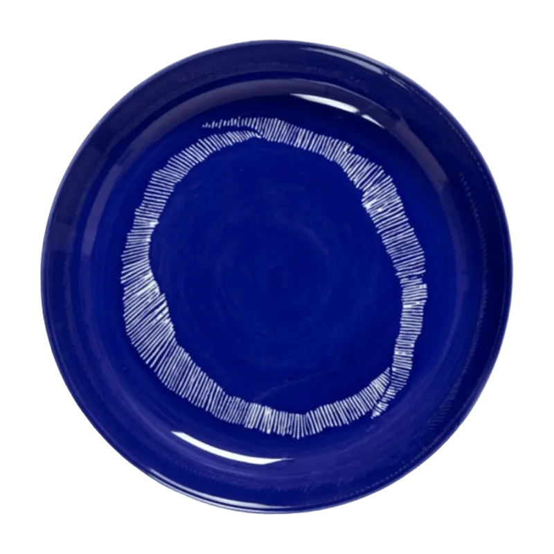 Assiette haute bleue 22 cm Stripes Feast - Serax - The Cool Republic