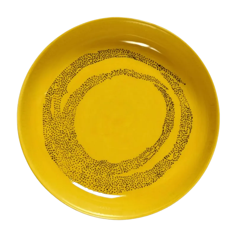 Assiette haute jaune Dots 22 cm Feast - Serax - The Cool Republic