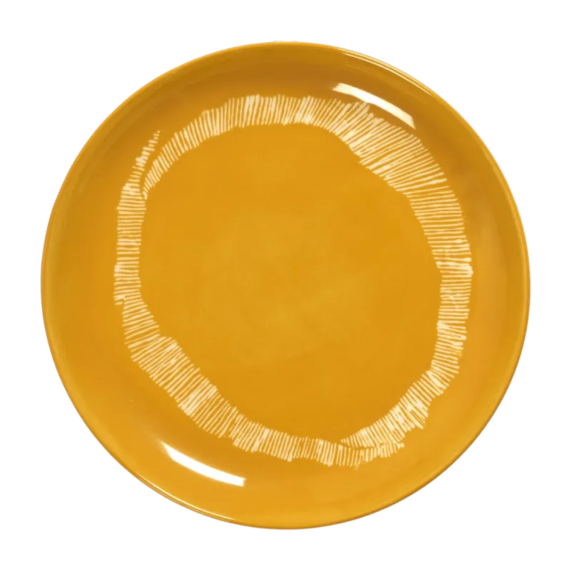 Assiette jaune 19 cm Stripes Feast - Serax - The Cool Republic