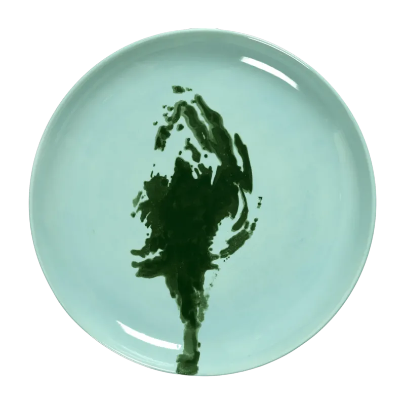 Assiette M bleu avec artichaut vert Feast - Serax - The Cool Republic