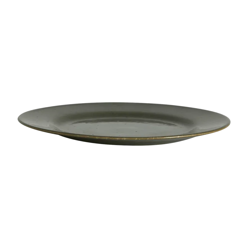 Assiette plate 20,5 cm en céramique vert foncé Grawa - Nordal - The Cool Republic