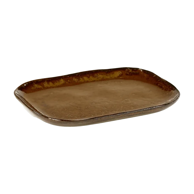 Assiette rectangulaire 14,5 x 10,5 cm ocre Merci N°3 - Serax - The Cool Republic