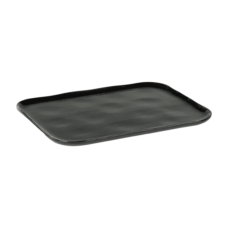 Assiette rectangulaire 32 x 23 cm bleu foncé Merci N°1 - Serax - The Cool Republic