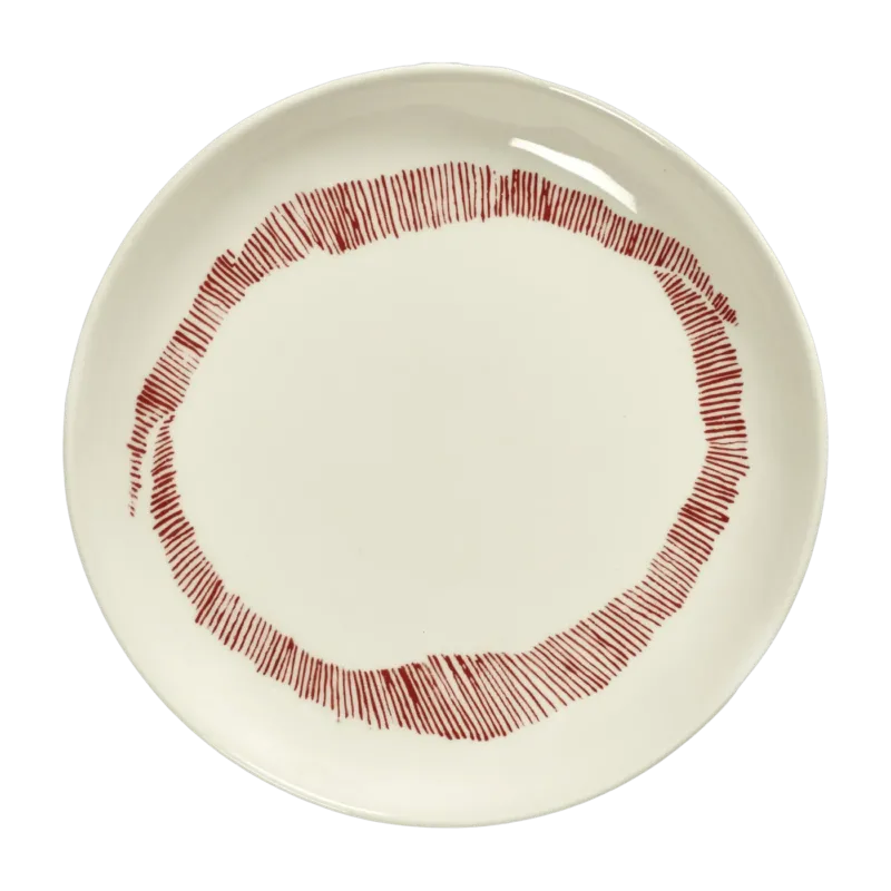 Assiette XS blanche avec motif rouge Feast - Serax - The Cool Republic