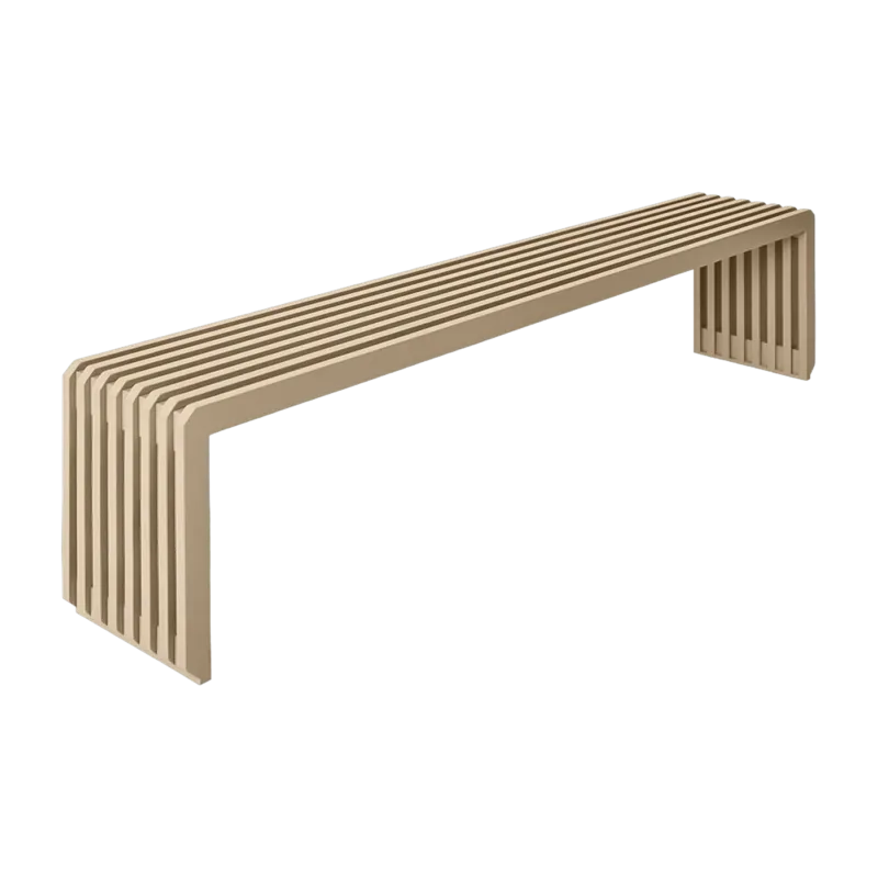 Banc à lattes en bois sunkaï beige 160 x 27 x 35 cm - HKliving - The Cool Republic