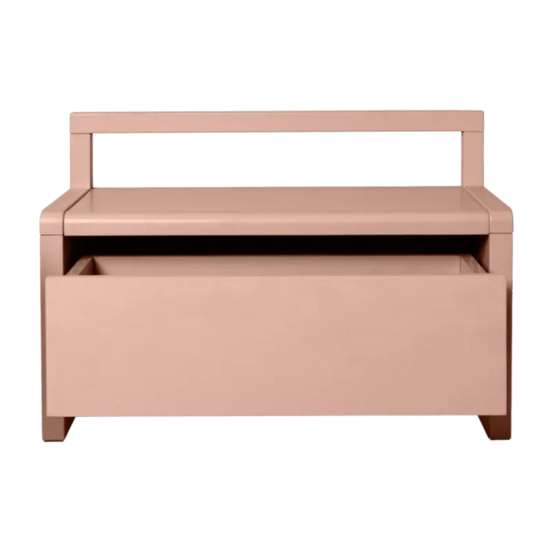 Banc avec coffre en placage de frêne rose 60x30x41,2cm - Ferm living - The Cool Republic