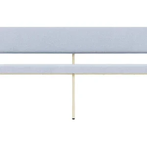 Banc avec dossier 2 places en acier beige et tissu bleu glacé Monday - Fest Amsterdam - The Cool Republic