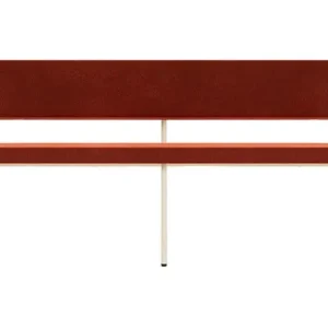 Banc avec dossier 2 places en acier beige et tissu rouge Monday - Fest Amsterdam - The Cool Republic