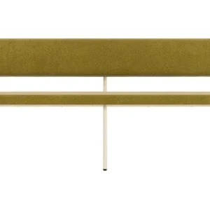 Banc avec dossier 2 places en acier beige et tissu vert pistache Monday - Fest Amsterdam - The Cool Republic