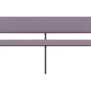 Banc avec dossier 2 places en acier noir et tissu violet Monday - Fest Amsterdam - The Cool Republic