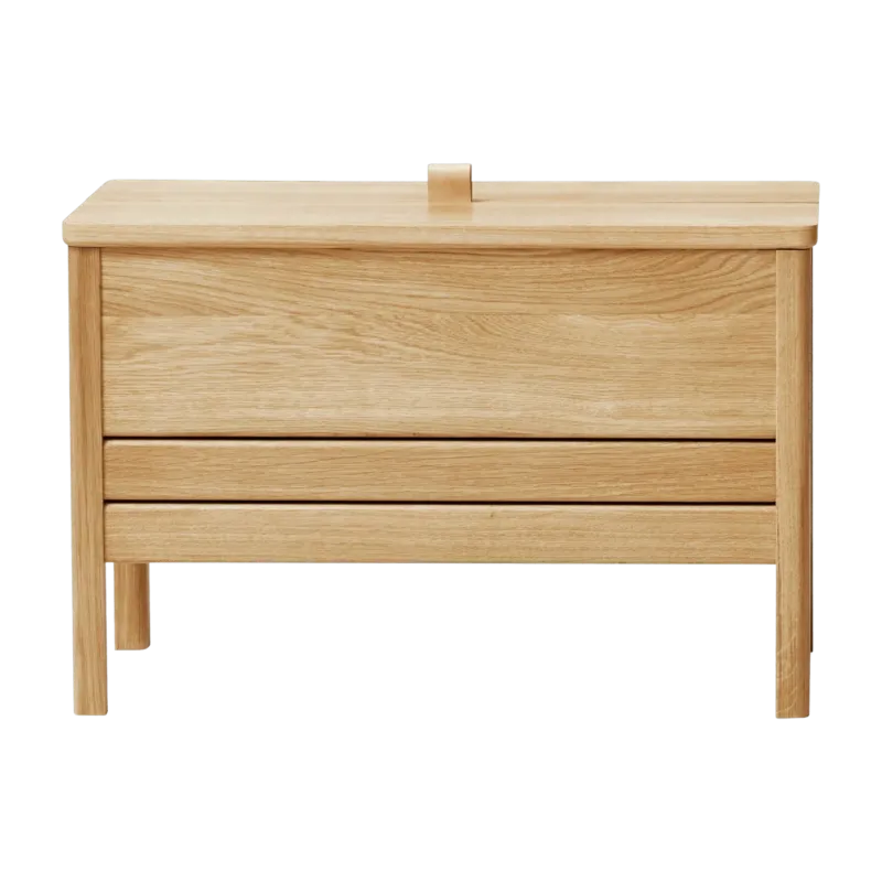 Banc avec rangement en chêne naturel 68 cm A Line - Form & Refine - The Cool Republic