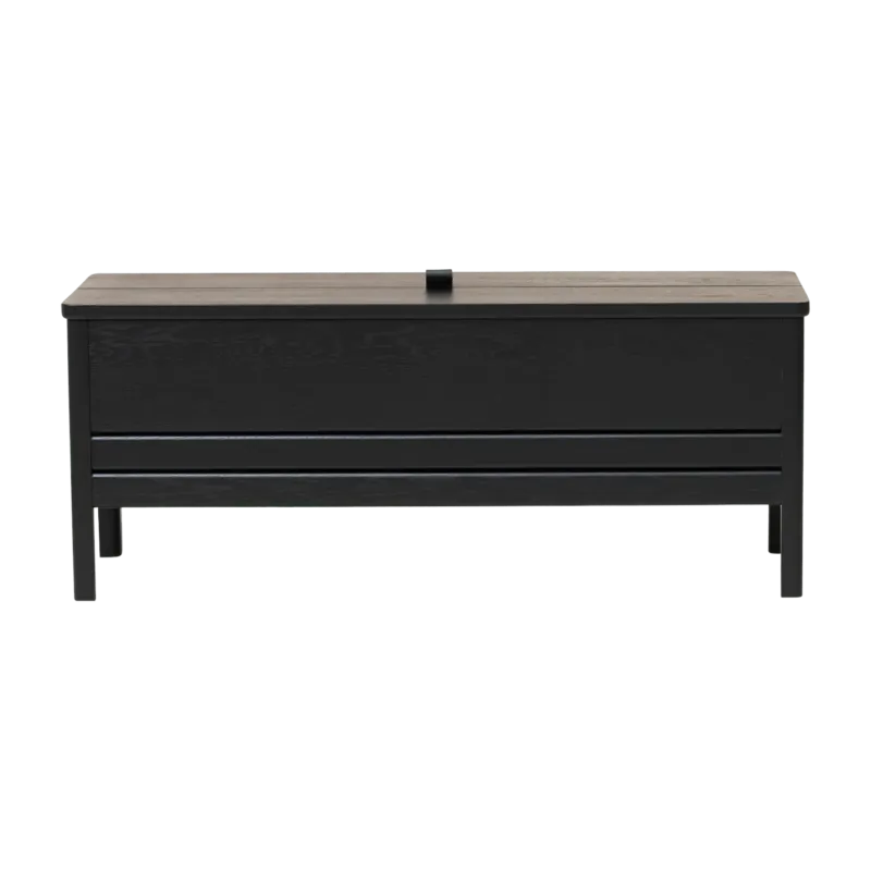 Banc avec rangement en chêne teinté noir 111 cm A Line - Form & Refine - The Cool Republic