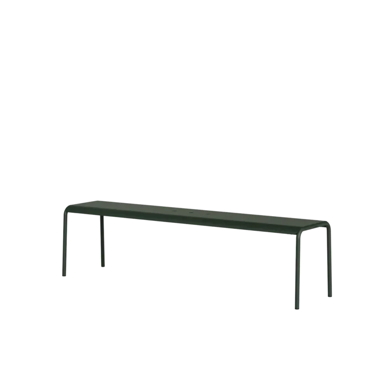 Banc de jardin en acier thermolaqué inoxydable vert forêt 170x42x45cm Panorama - TIPTOE - The Cool Republic