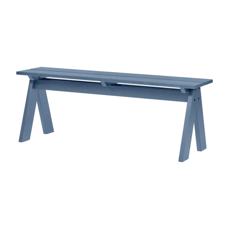 Banc de jardin en bois de pin massif bleu givré 120x40x44cm Navo - noo.ma - The Cool Republic