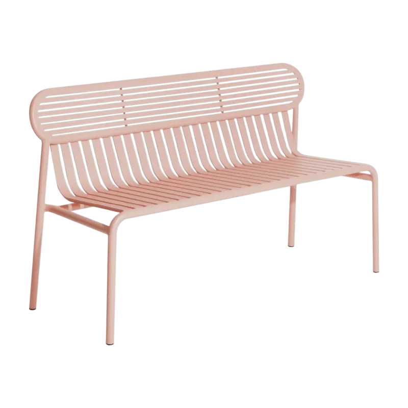 Banc de jardin rose blush Week-End - Petite Friture - The Cool Republic