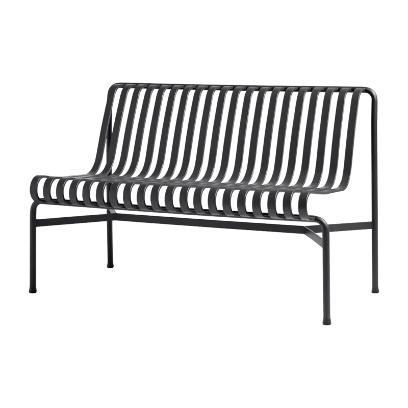Banc de jardin sans accoudoirs en métal anthracite Palissade - HAY - The Cool Republic