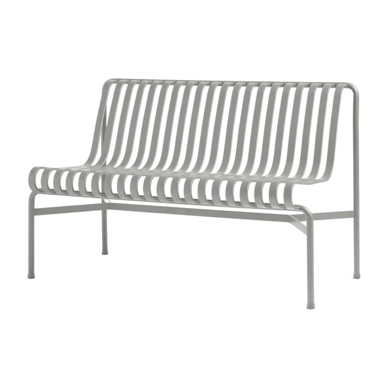 Banc de jardin sans accoudoirs en métal gris Palissade - HAY - The Cool Republic