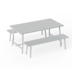 Banc d'extérieur en aluminium gris clair 160x40x46,5cm Fred's - Fatboy - The Cool Republic