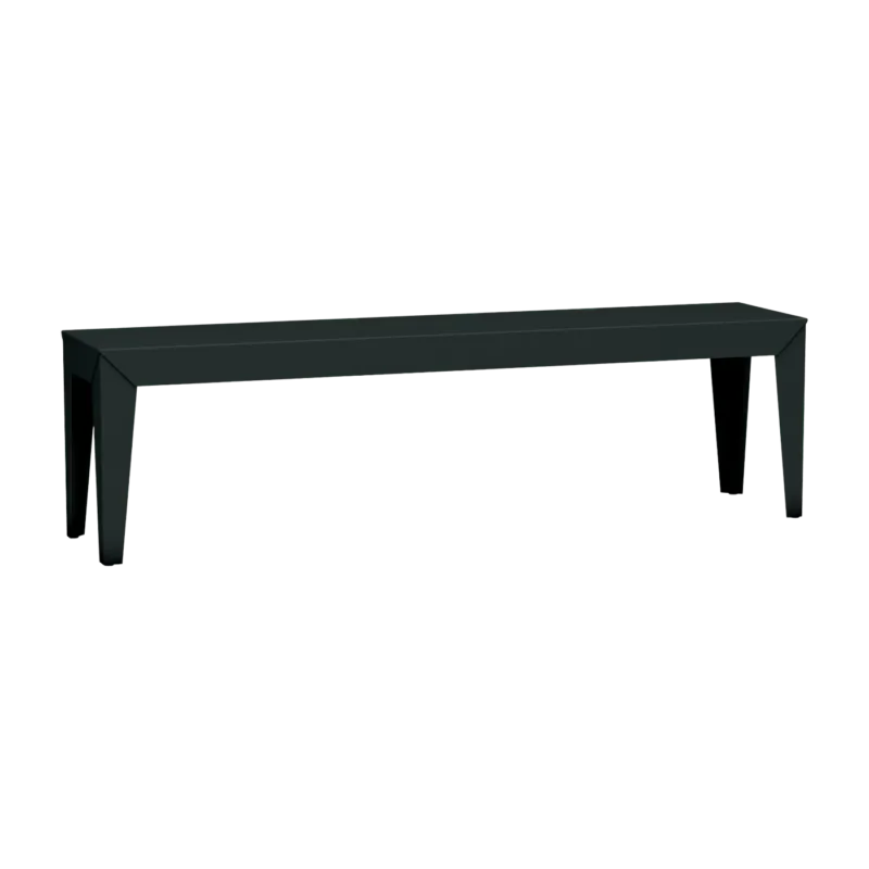 Banc en acier mat anthracite 160 cm Zef - Matière Grise - The Cool Republic