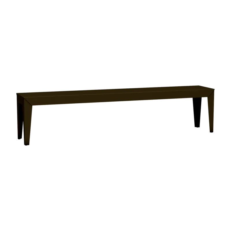 Banc en acier mat bronze 195 cm Zef - Matière Grise - The Cool Republic