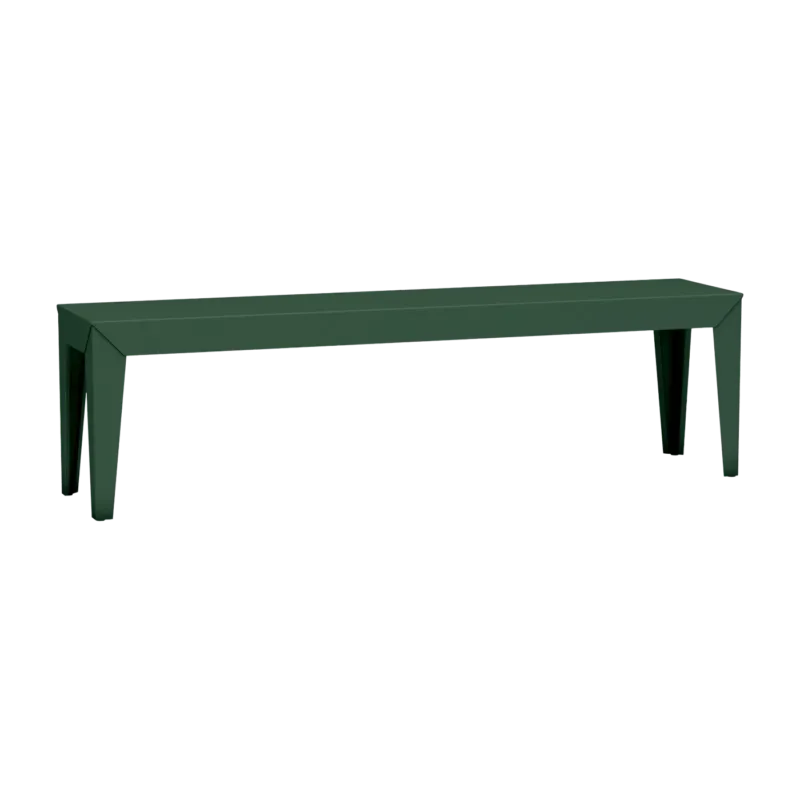 Banc en acier mat olive 160 cm Zef - Matière Grise - The Cool Republic
