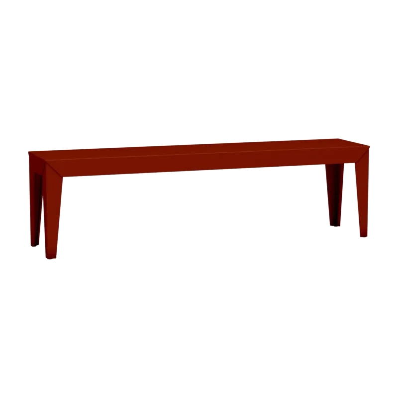 Banc en acier mat terracotta 160 cm Zef - Matière Grise - The Cool Republic