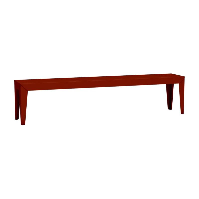 Banc en acier mat terracotta 195 cm Zef - Matière Grise - The Cool Republic