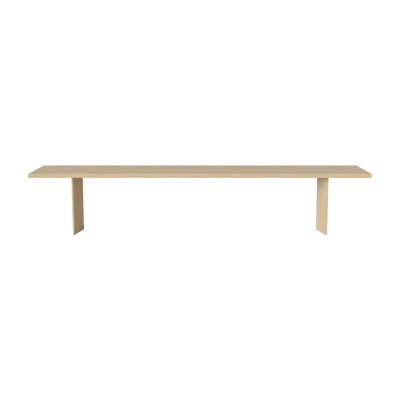 Banc en chêne massif huilé pigmenté blanc 240 cm Alp - Bolia - The Cool Republic