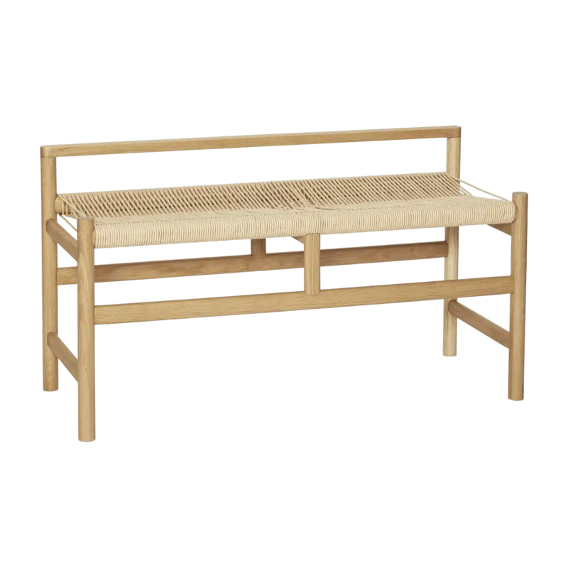 Banc en chêne naturel 100 x 41 x 55 cm Heritage - Hübsch - The Cool Republic