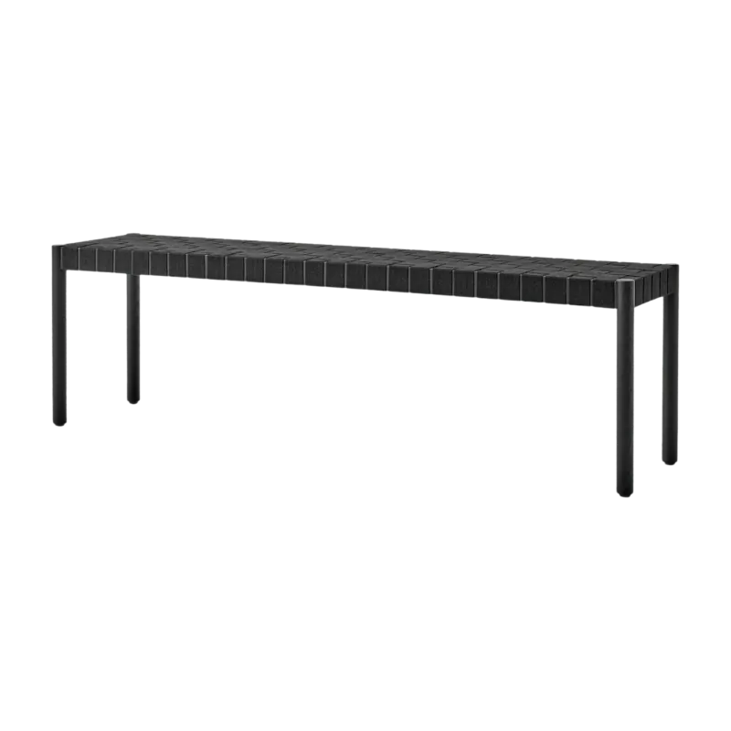 Banc en chêne noir 157 cm et assise noir Betty TK5 - &tradition - The Cool Republic