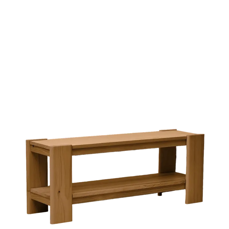 Banc en pin laqué foncé 112x33x45cm Beam - Form&Refine - The Cool Republic