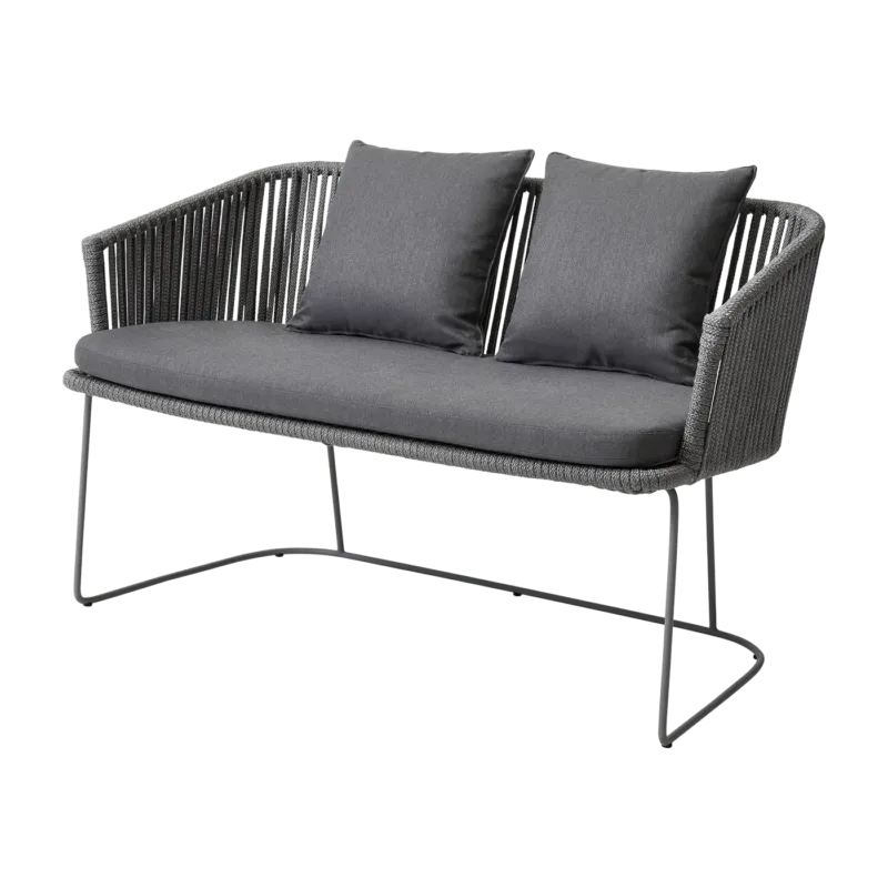 Banc gris avec coussins Moments - Cane-Line - The Cool Republic