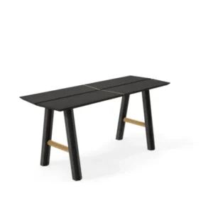 Banc noir et pieds chêne SAVIA - Woodendot - The Cool Republic