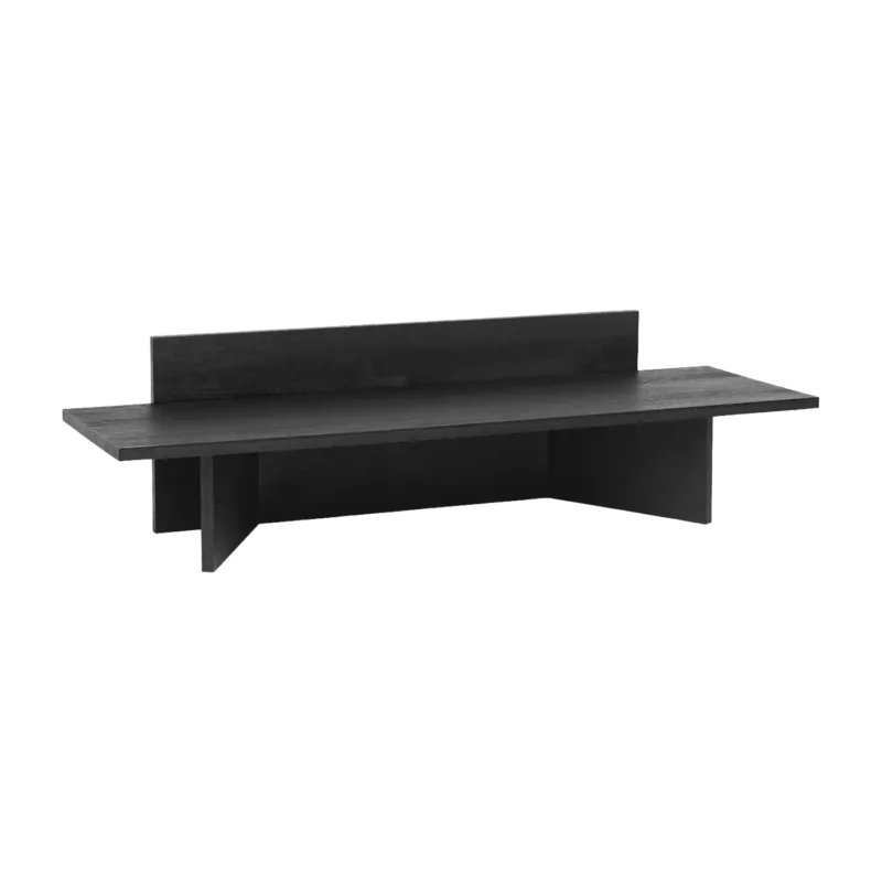 Banc oblique en chêne massif noir - Ferm Living - The Cool Republic