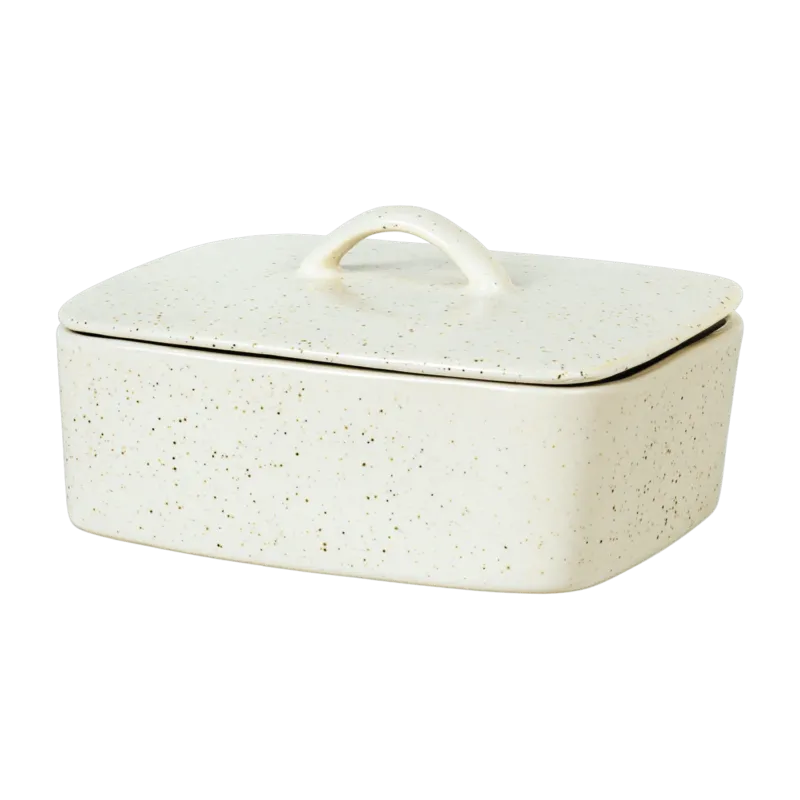 Beurrier en grès crème 12 x 15 cm Nordic Vanilla - Broste Copenhagen - The Cool Republic