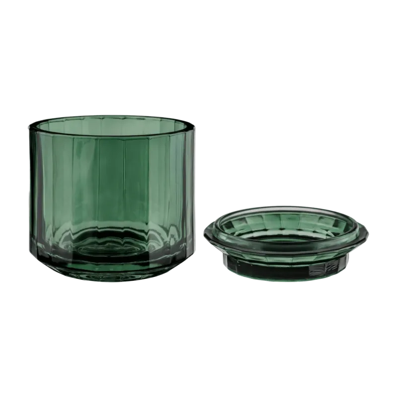 Bocal à coton en verre vert Vision - Mette Ditmer - The Cool Republic