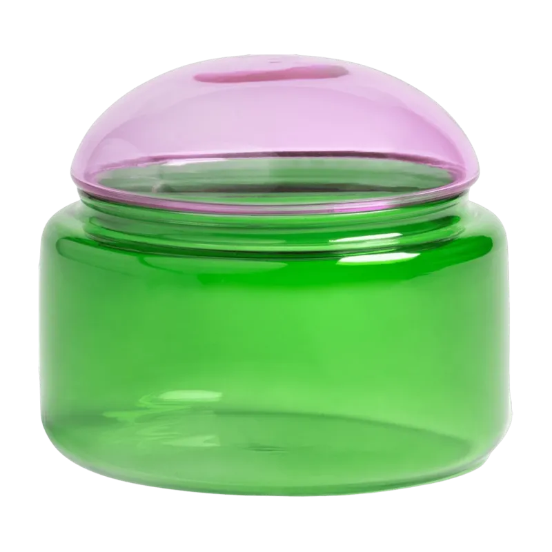 Bocal en verre vert 9,5 cm Puffy - &Klevering - The Cool Republic