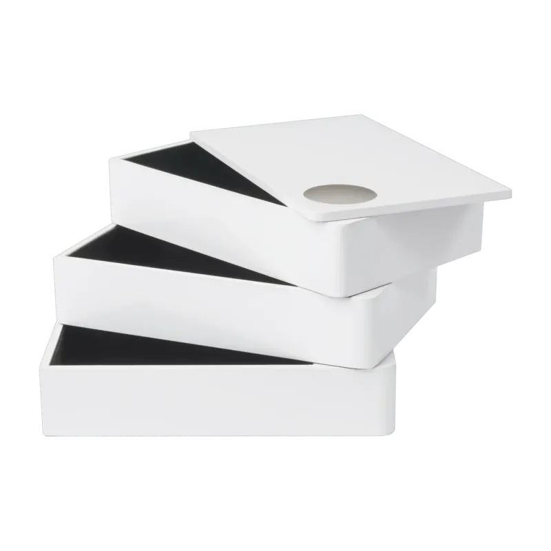 Boite de rangement en bois MDF blanche - Umbra - The Cool Republic