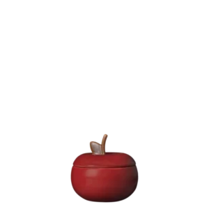 Boîte pomme en céramique rouge 9,5cm Apple - Ferm Living - The Cool Republic