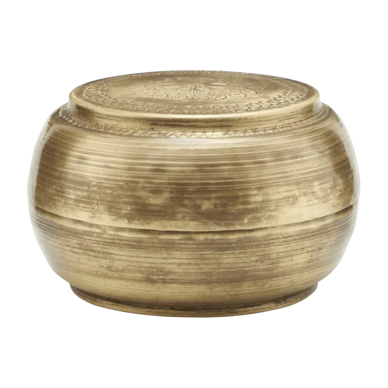 Boîtes de rangement avec couvercle Linna Brass - House Doctor - The Cool Republic